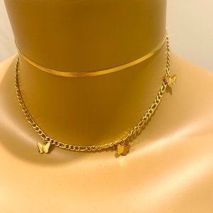 18k Gold Plated Butterfly Necklace